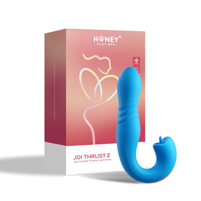 Joi Thrust 2 - App Controlled Thrusting G-Spot Vibrator - Blue-Vibrators-Honey Play Box-Andy's Adult World