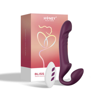 Bliss - Rotating Head Strapless Strap on - Red Wine-Vibrators-Honey Play Box-Andy's Adult World