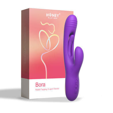 Bora - Rabbit Tapping G-Spot Vibrator - Purple-Vibrators-Honey Play Box-Andy's Adult World
