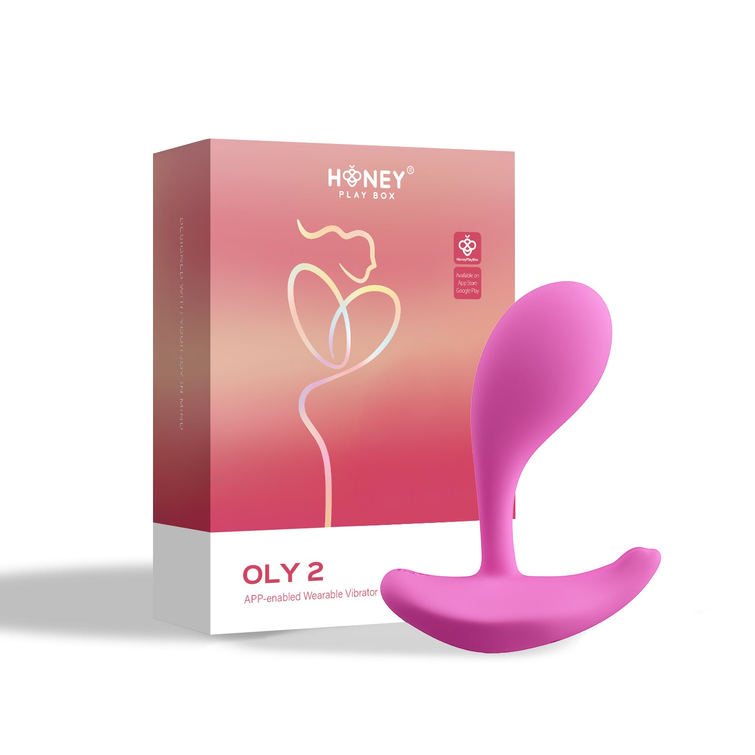 Oly 2 - App Enabled - Clit and G-Spot Vibrator - Pink-Vibrators-Honey Play Box-Andy's Adult World