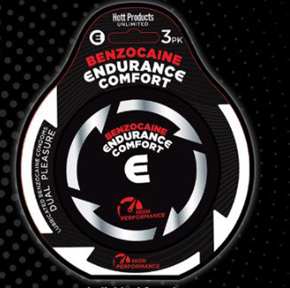 Endurance Comfort - Benzocaine Condoms - 3 Pk-Condoms-Hott Products-Andy's Adult World