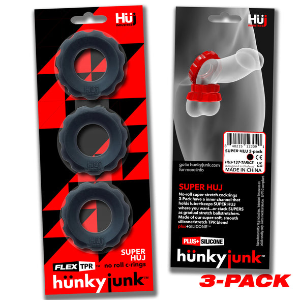 Super Huj - 3-Pack Cockrings - Tar Ice-Cockrings-Oxballs-Andy's Adult World