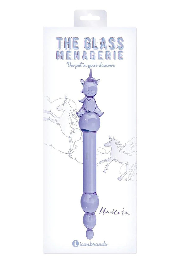 Glass Menagerie - Unicorn Dildo - Purple-Dildos & Dongs-Icon Brands-Andy's Adult World