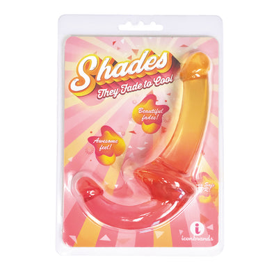 Shades - 9.5 Inch Strapless Double Dong - Pink to Orange-Dildos & Dongs-Icon Brands-Andy's Adult World