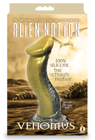 Alien Nation Venomus Silicone Creature Dildo - Gold-Dildos & Dongs-Icon Brands-Andy's Adult World