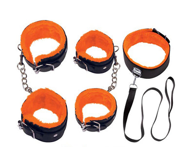 Orange Is the New Black Restrain Yourself Kit - Black/orange-Bondage & Fetish Toys-Icon Brands-Andy's Adult World