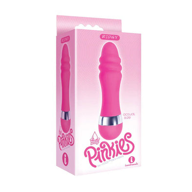 Pinkies Silicoat Mini-Vibe - Ridgy - Pink-Vibrators-Icon Brands-Andy's Adult World