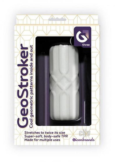 Geostroker 3 Stroker - White-Masturbation Aids for Males-Icon Brands-Andy's Adult World