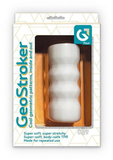 Geostroker 4 Stroker - White-Masturbation Aids for Males-Icon Brands-Andy's Adult World