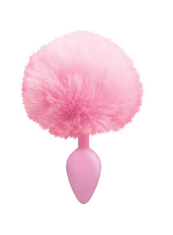 The 9's Cottontails Silicone Bunny Tail Butt Plug  - Pink