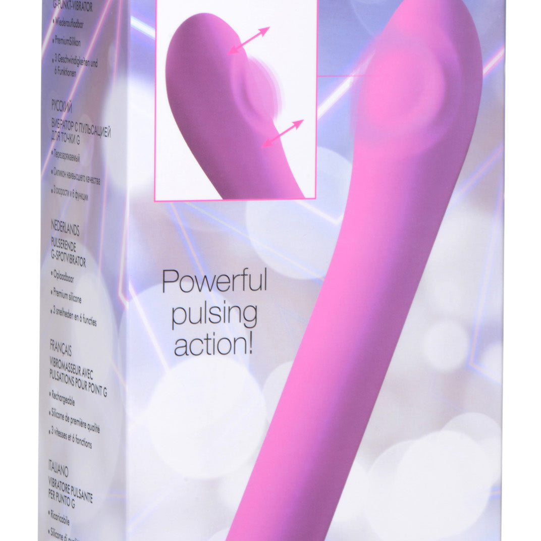 5 Star 9x Pulsing G-Spot Silicone Vibrator - Pink-Vibrators-XR Brands inmi-Andy's Adult World