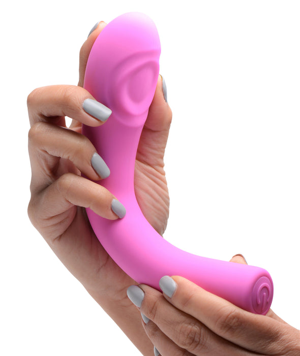 5 Star 9x Pulsing G-Spot Silicone Vibrator - Pink-Vibrators-XR Brands inmi-Andy's Adult World