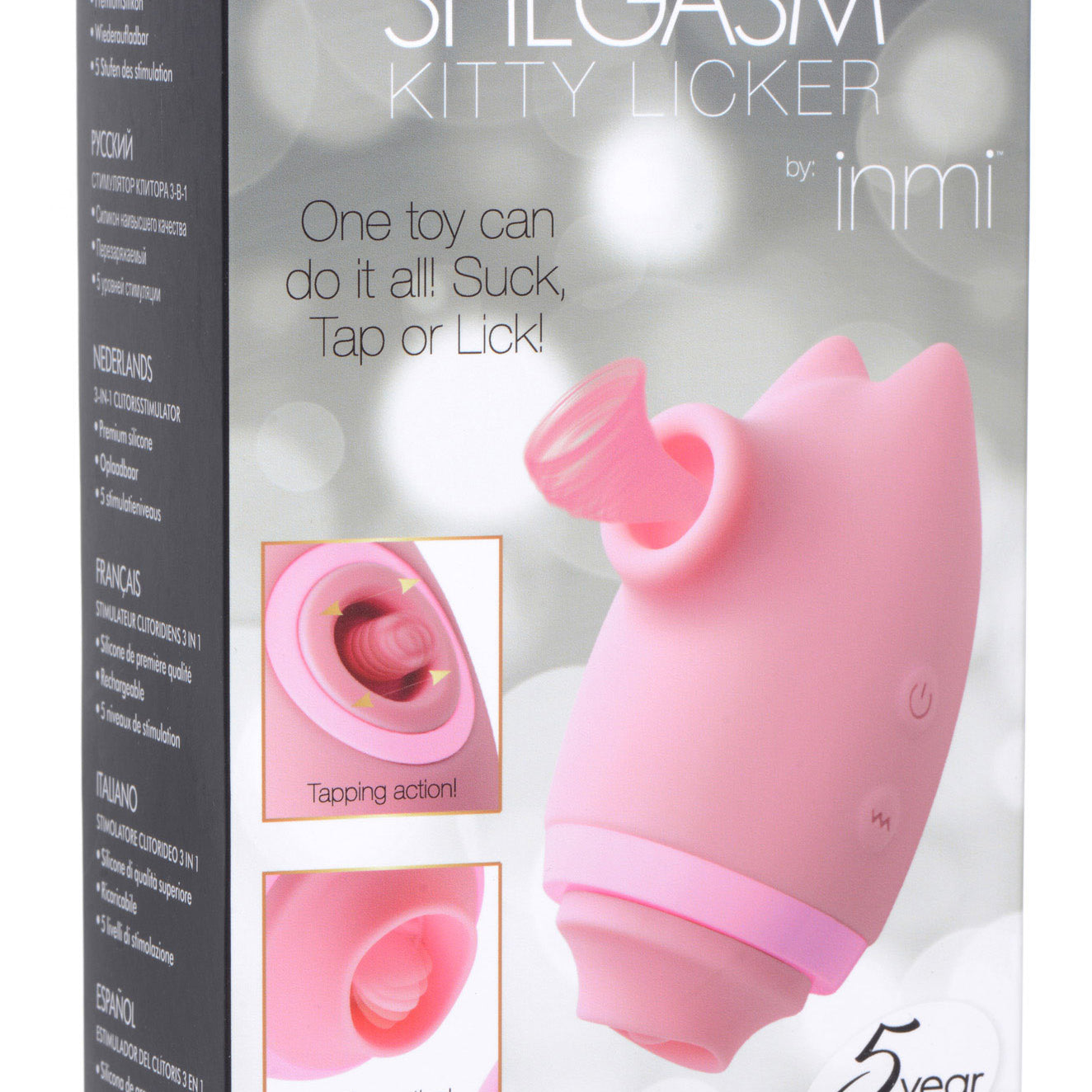 Shegasm Kitty Licker 5x Triple Clit Stimulator - Pink-Clit Stimulators-XR Brands inmi-Andy's Adult World