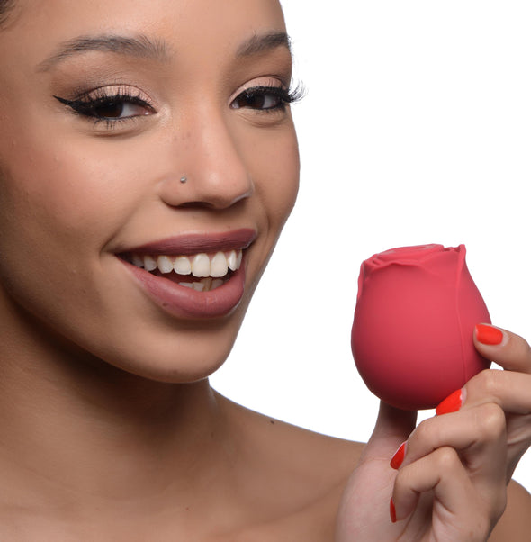 Inmi - Bloomgasm Wild Rose Silicone Suction Stimulator - Red-Vibrators-XR Brands inmi-Andy's Adult World