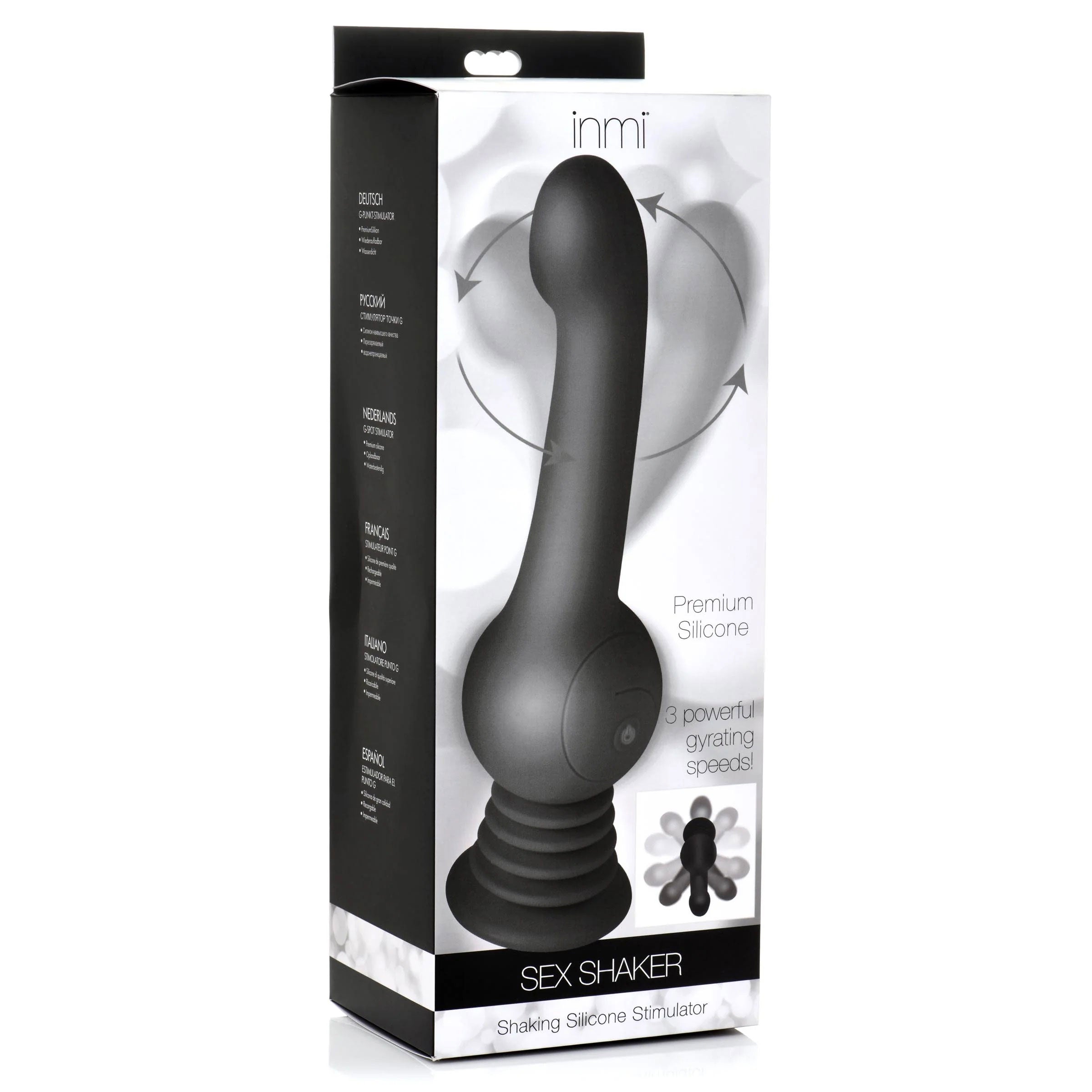 Sex Shaker Shaking Silicone Stimulator - Black-Vibrators-XR Brands inmi-Andy's Adult World