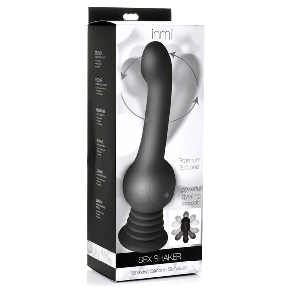 Sex Shaker Shaking Silicone Stimulator - Black-Vibrators-XR Brands inmi-Andy's Adult World