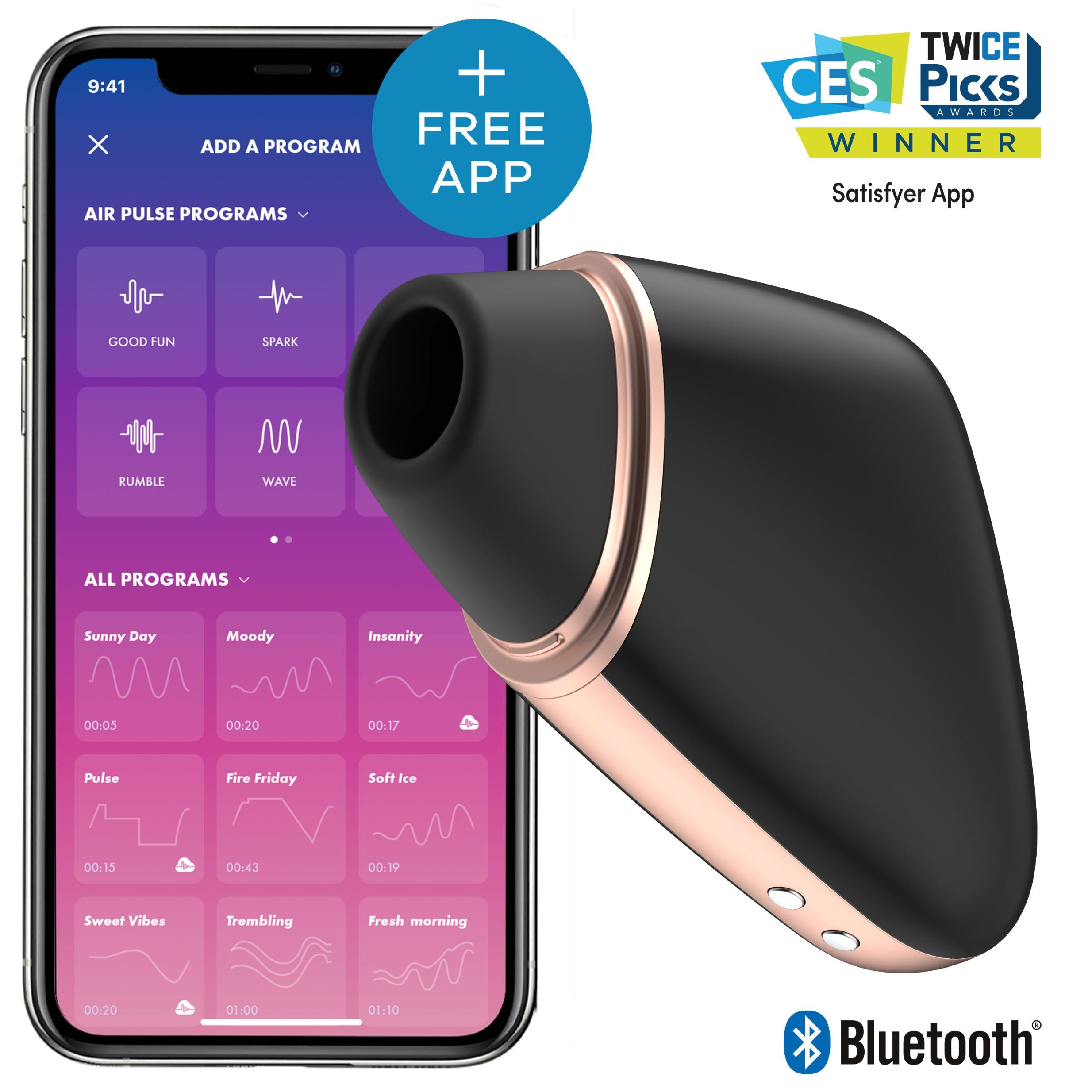 Love Triangle - Black-Clit Stimulators-Satisfyer-Andy's Adult World