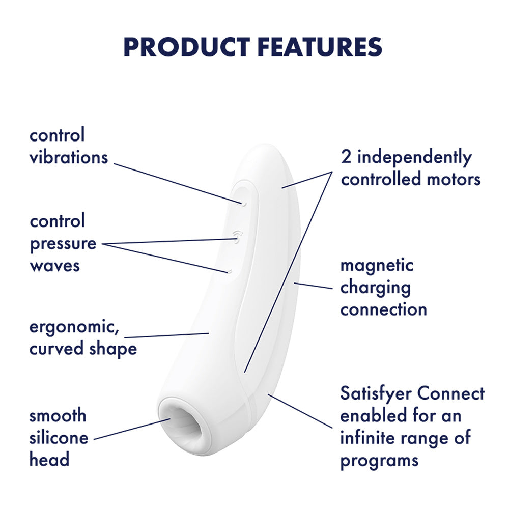 Curvy 1+ - White-Vibrators-Satisfyer-Andy's Adult World