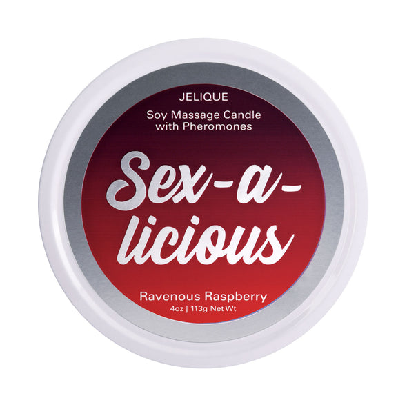Mood Candle - Sex-a-Licious - Ravenous Raspberry - 4 Oz. Jar-Candles-Jelique Products-Andy's Adult World