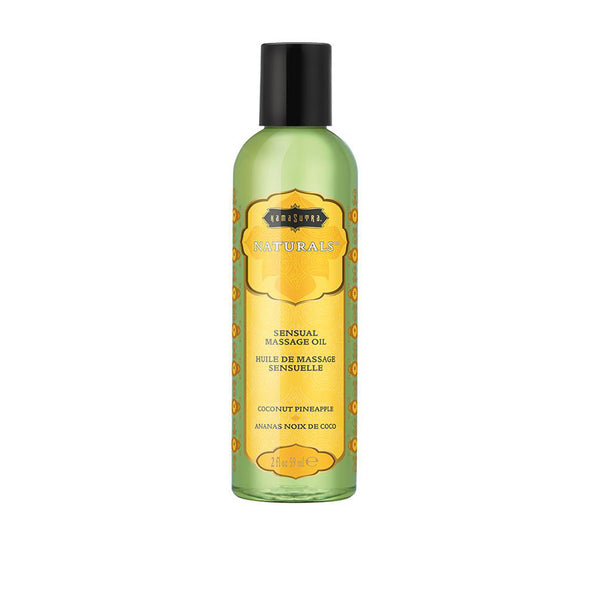 Naturals Massage Oil - Coconut Pineapple - 2 Fl Oz (59 ml)-Lubricants Creams & Glides-Kama Sutra-Andy's Adult World