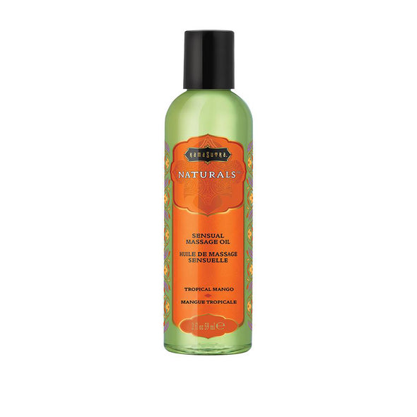 Naturals Massage Oil - Tropical Mango - 2 Fl Oz (59 ml)-Lubricants Creams & Glides-Kama Sutra-Andy's Adult World