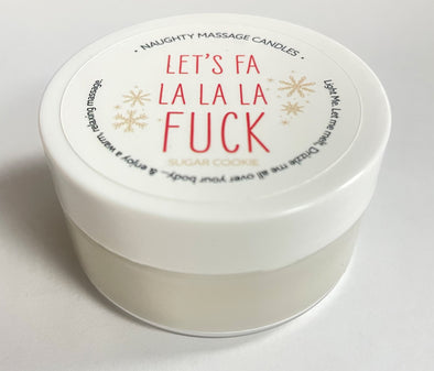 Let's Fa La La La Fuck Massage Candle - Sugar Cookie 1.7 Oz-Candles-Kama Sutra-Andy's Adult World
