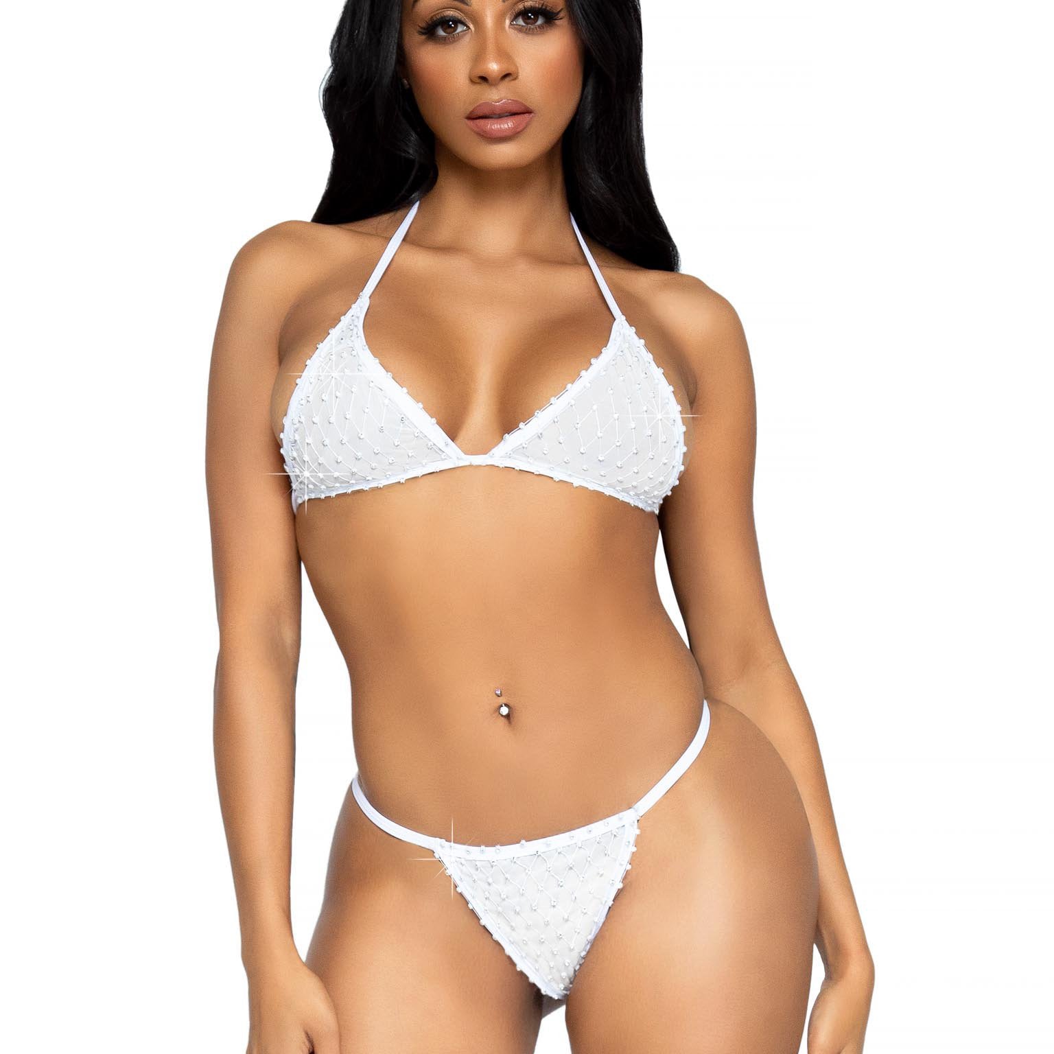 2 Pc Tempest Bikini Set - White- One Size-Lingerie & Sexy Apparel-Leg Avenue-Andy's Adult World