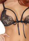 3 Pc Bedroom Bunny - One Size - Black-Lingerie & Sexy Apparel-Leg Avenue-Andy's Adult World