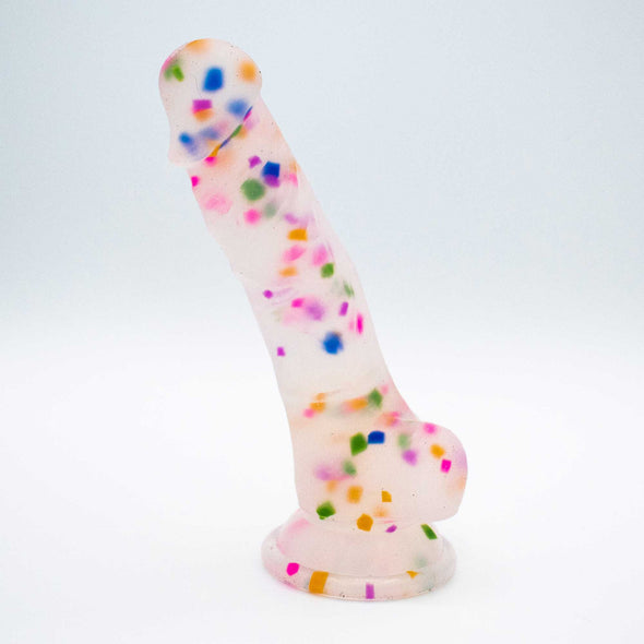 Cock-a-Palooza Confetti Silicone Suction Dildo-Dildos & Dongs-Like A Kitten, Inc.-Andy's Adult World