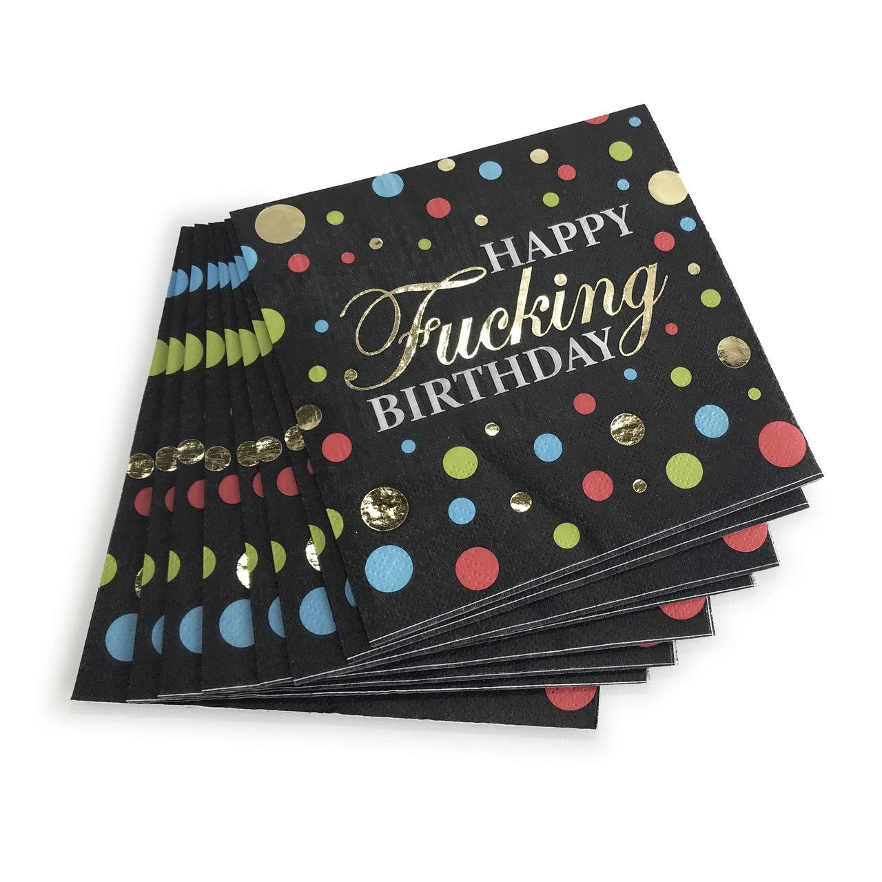 Happy Fucking Birthday Cocktail Napkins-Party Supplies-Little Genie-Andy's Adult World