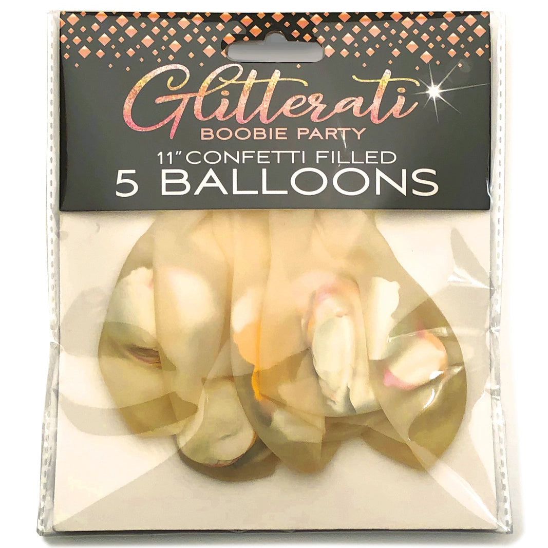 Glitterati Boobie Confetti Balloons-Bachelor & Bachelorette Items-Little Genie-Andy's Adult World