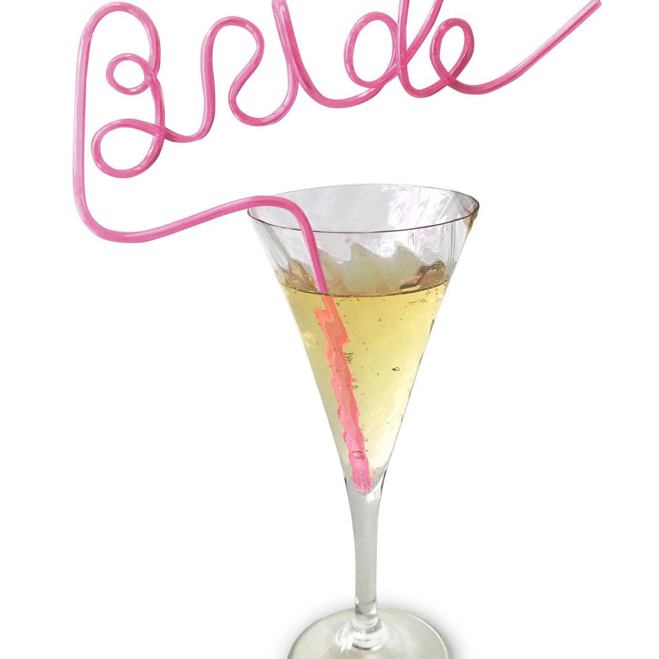 Glitterati Bride Straw-Party Supplies-Little Genie-Andy's Adult World