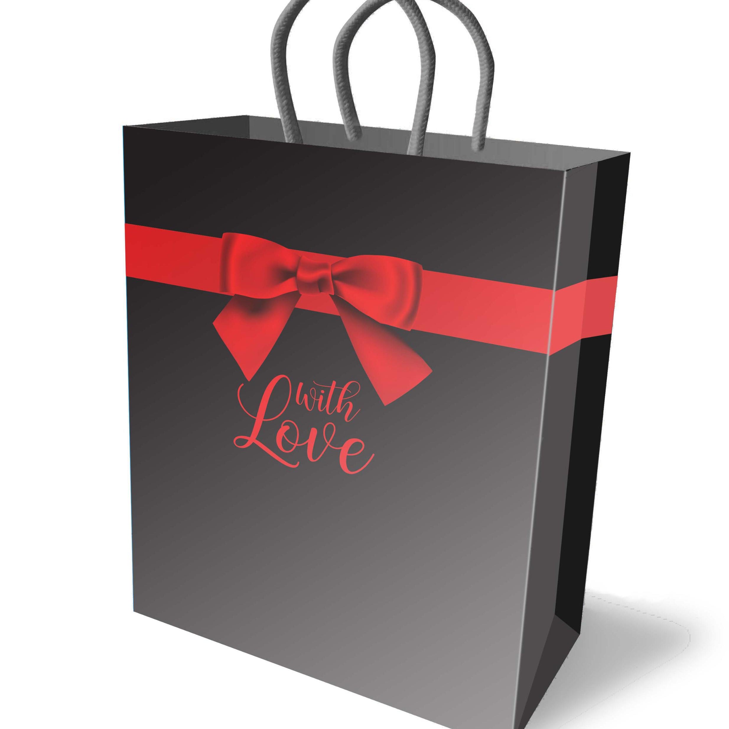 With Love Gift Bag - Black-Gag Gifts & Novelties-Little Genie-Andy's Adult World