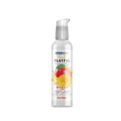 Swiss Navy 4-in-1 Playful Flavors - Mango 4 Oz-Lubricants Creams & Glides-M.D. Science Lab-Andy's Adult World