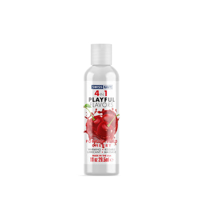 Swiss Navy 4-in-1 Playful Flavors - Pop'n Wild Cherry - 1 Fl. Oz.-Lubricants Creams & Glides-M.D. Science Lab-Andy's Adult World