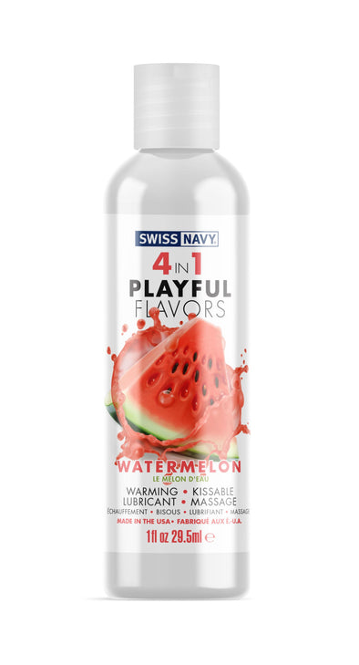 Swiss Navy 4-in-1 Playful Flavors - Watermelon 1 Oz-Lubricants Creams & Glides-M.D. Science Lab-Andy's Adult World