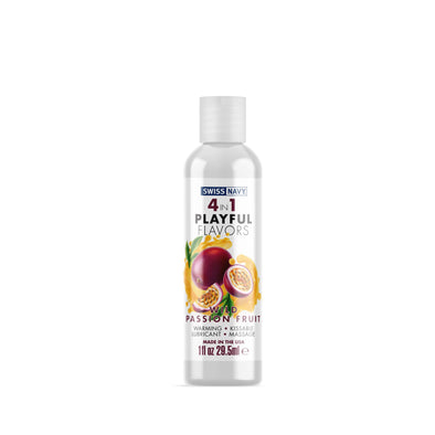 Swiss Navy 4-in-1 Playful Flavors - Wild Passion Fruit - 1 Fl. Oz.-Lubricants Creams & Glides-M.D. Science Lab-Andy's Adult World
