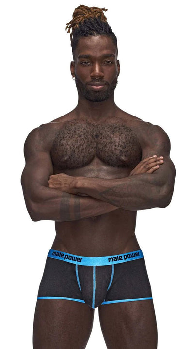 Casanova Uplift Mini Shorts - XL - Black-blue-Lingerie & Sexy Apparel-Male Power-Andy's Adult World