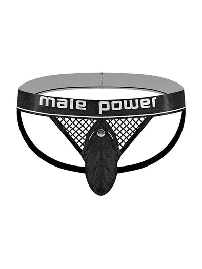 Cock Pit Net Cock Ring Jock - S- M - Black-Lingerie & Sexy Apparel-Male Power-Andy's Adult World