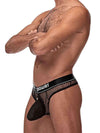 Cock Pit Net Cock Ring Thong - L- XL - Black-Lingerie & Sexy Apparel-Male Power-Andy's Adult World