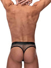 Cock Pit Net Cock Ring Thong - L- XL - Black-Lingerie & Sexy Apparel-Male Power-Andy's Adult World