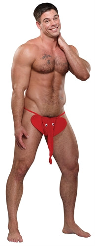Squeaker Elephant G-String - One Size - Red