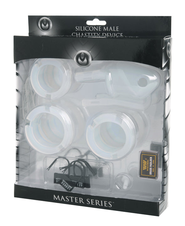 Sado Chamber Silicone Male Chastity Device-Bondage & Fetish Toys-XR Brands Master Series-Andy's Adult World