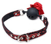 Full Bloom Silicone Ball Gag With Rose-Bondage & Fetish Toys-XR Brands Master Series-Andy's Adult World