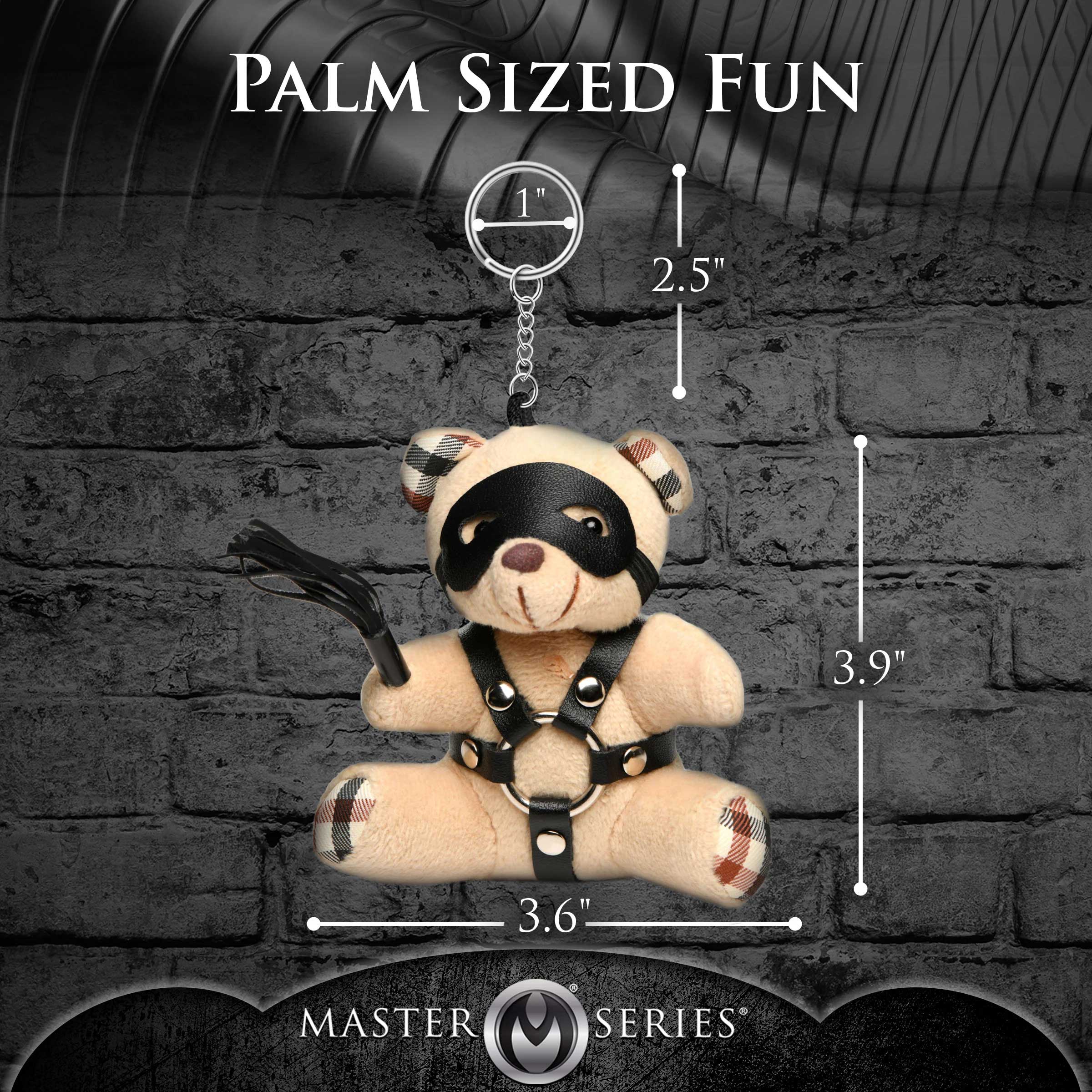 BDSM Teddy Bear Keychain-Gag Gifts & Novelties-XR Brands Master Series-Andy's Adult World