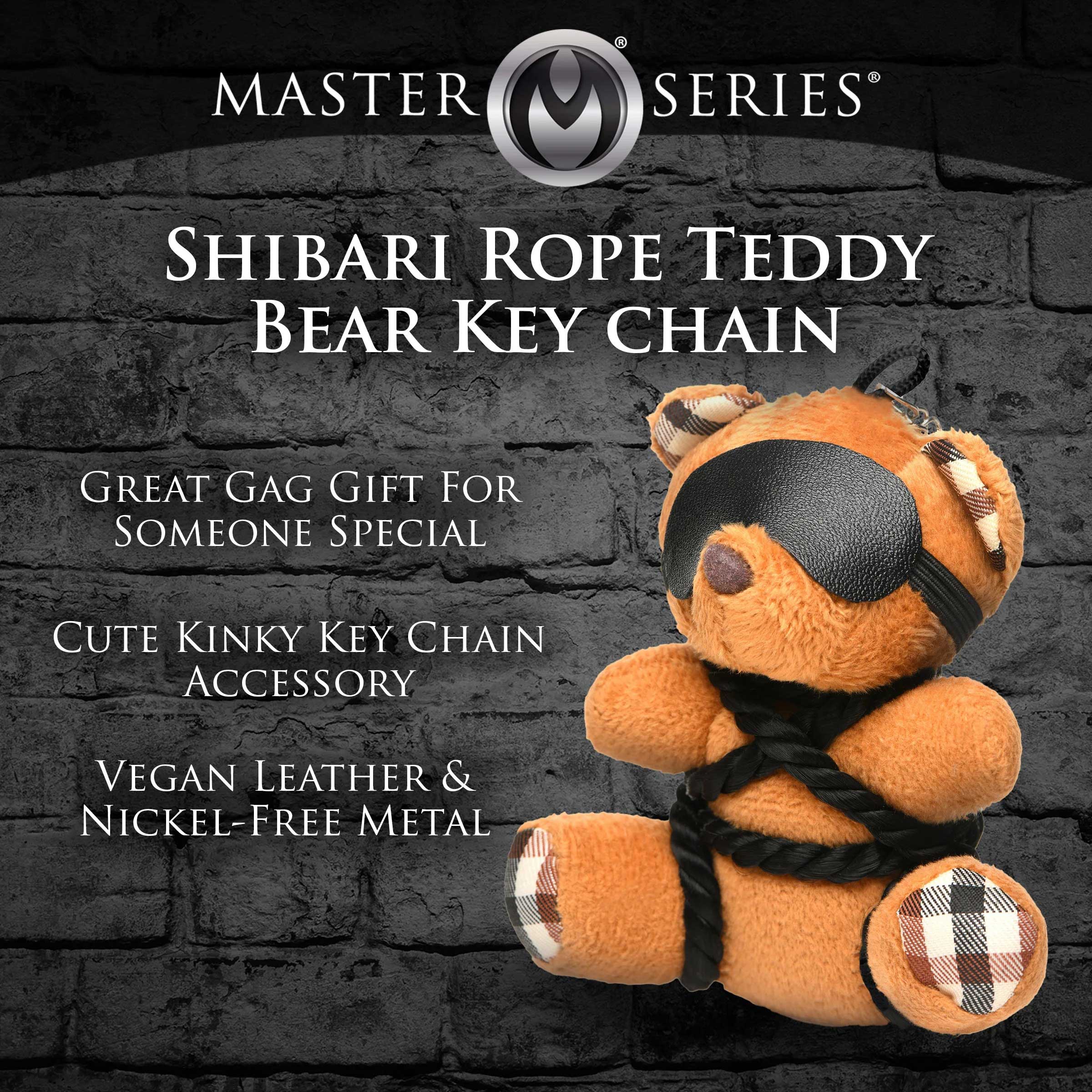 Rope Teddy Bear Keychain-Gag Gifts & Novelties-XR Brands Master Series-Andy's Adult World