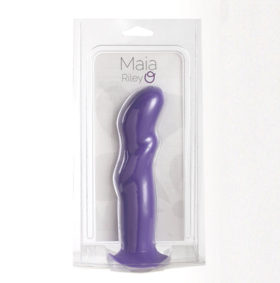 Riley Silicone Swirled Dong - Neon Purple-Dildos & Dongs-Maia Toys-Andy's Adult World