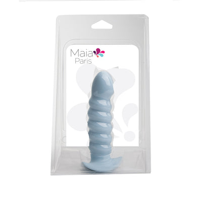 Paris Silicone Ribbed Dong - Blue-Dildos & Dongs-Maia Toys-Andy's Adult World