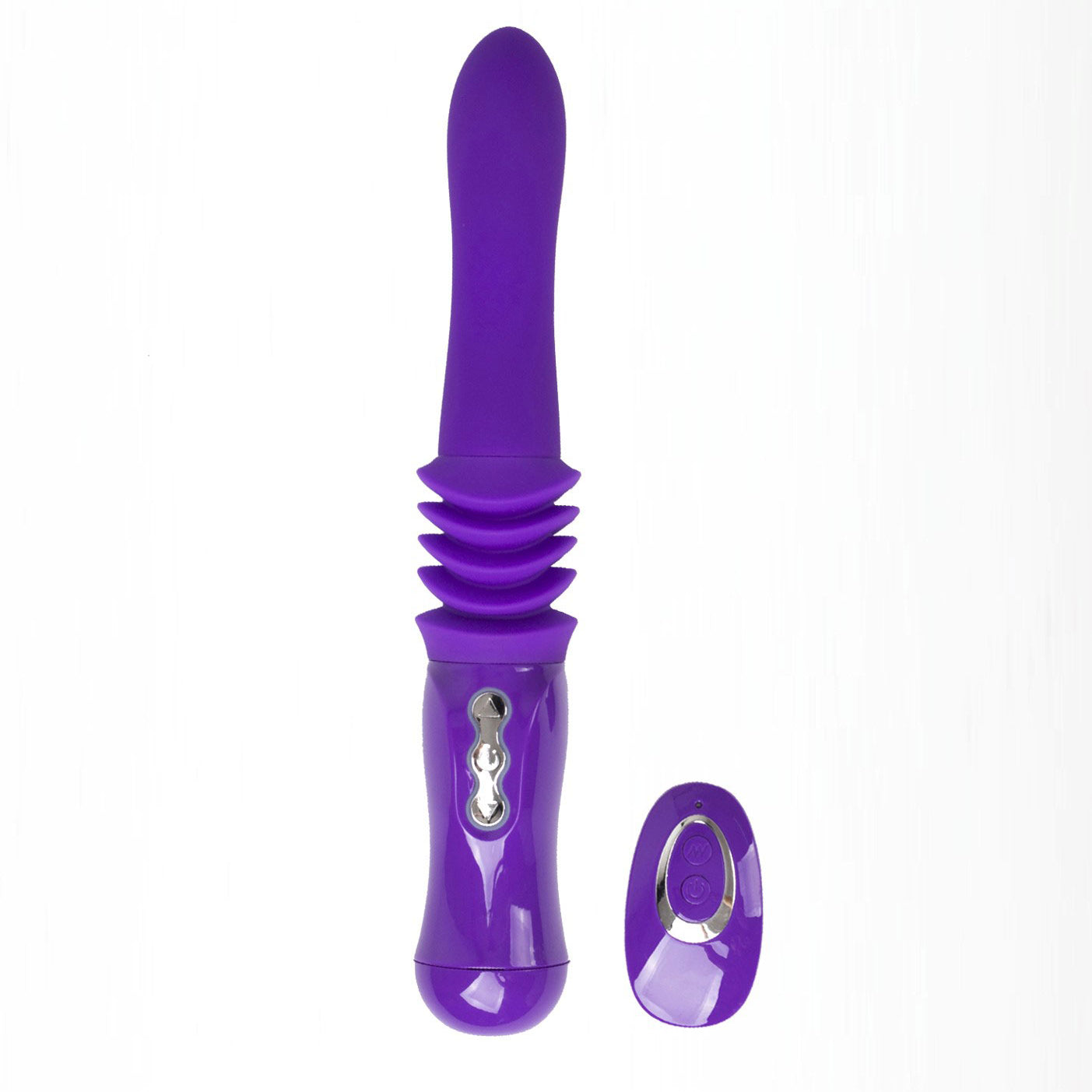 Monroe USB Rechargeable Silicone Thrusting Portable Love Machine - Purple-Vibrators-Maia Toys-Andy's Adult World