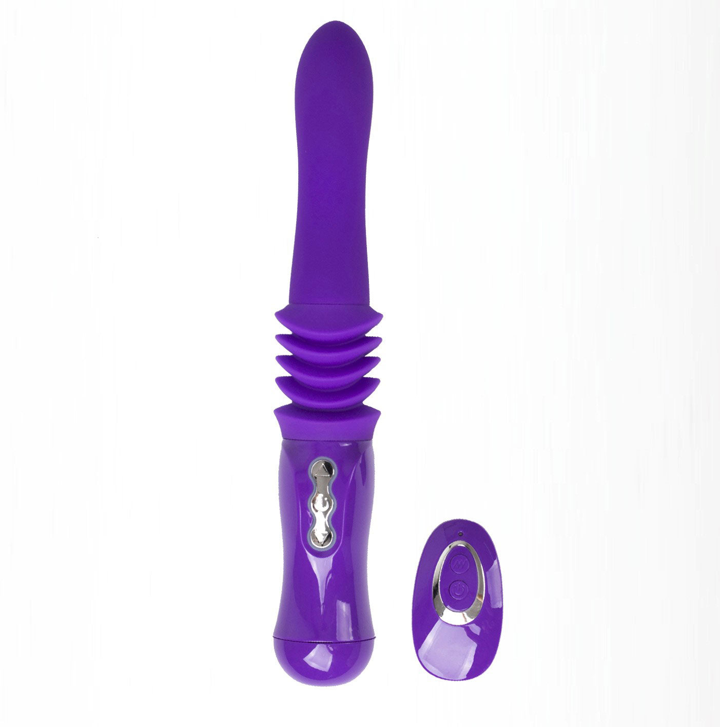Monroe USB Rechargeable Silicone Thrusting Portable Love Machine - Purple-Vibrators-Maia Toys-Andy's Adult World